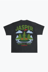 Jasper National Park Heavyweight Garment Dyed T-Shirt - Black