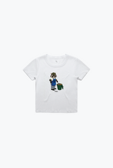Trash Teddy Summer Vacation: BBQ Teddy Baby Tee - White