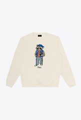 Trash Teddy Summer Vacation: Fashion Teddy Crewneck - Ivory