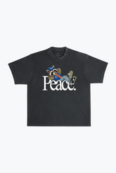 Trash Teddy Summer Vacation: Local's Only Heavyweight Garment Dyed T-Shirt - Black