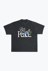 Trash Teddy Summer Vacation: Local's Only Heavyweight Garment Dyed T-Shirt - Black