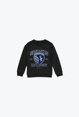 Sporting Kansas City Vintage Washed Kids Crewneck - Black