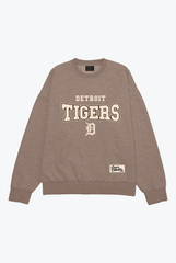 Detroit Tigers Melange Heavyweight Crewneck - Cocoa