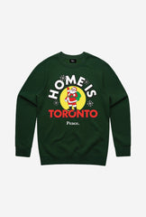 Home is Toronto Santa Claus Parade Crewneck - Forest Green