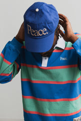 Peace Pigment Dye Dad Cap - Navy