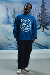 Vancouver Goldeneyes Logo Oversized Knit Sweater - Pacific Blue