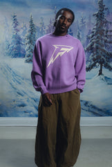 Minnesota Frost Logo Oversized Knit Sweater - Purple
