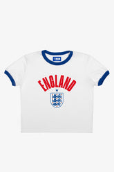 FIFA World Cup 2026⢠England Cropped Ringer T-Shirt - White