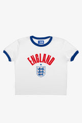 FIFA World Cup 2026⢠England Cropped Ringer T-Shirt - White
