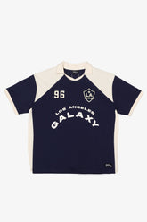 Los Angeles Galaxy Colour Block Polo - Navy / Ivory