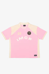 Inter Miami CF Colour Block Polo - Pink / Ivory