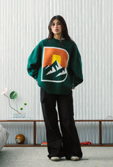 Denver Summit FC Essentials Oversized Knit Sweater - Evergreen