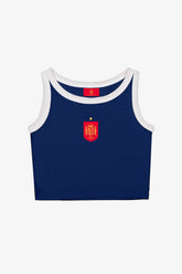 Spain Women's Cropped Tank - Navy