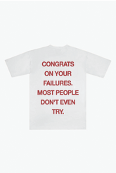 Congrats on Your Failures Heavyweight T-Shirt - White