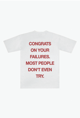 Congrats on Your Failures Heavyweight T-Shirt - White