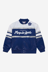 Toronto Maple Leafs Head Coach Satin Jacket - Blue