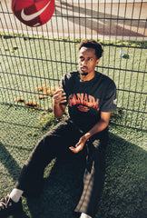 Canada Soccer Heavyweight Garment Dyed T-Shirt - Black