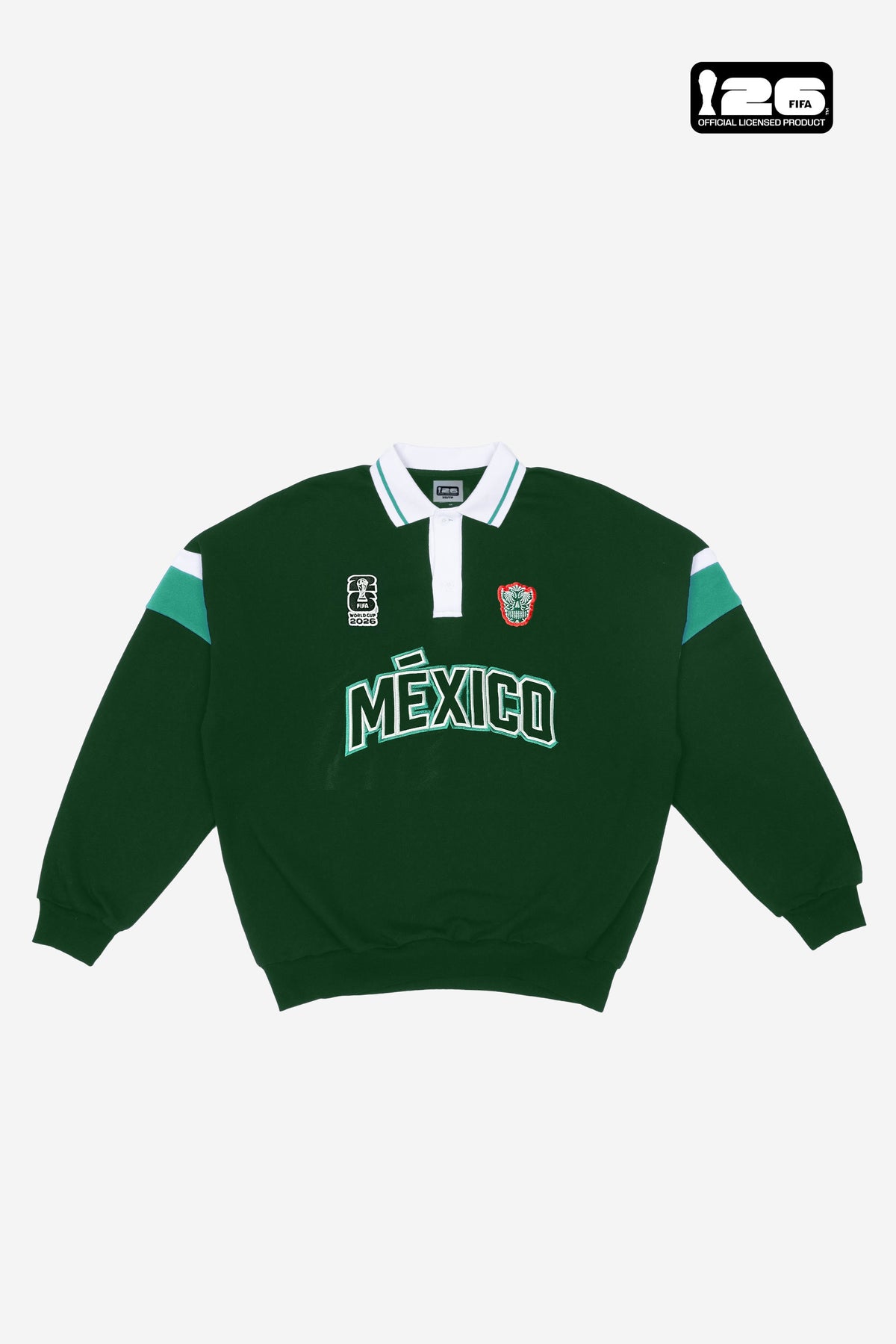 FIFA World Cup 2026â¢ Mexico Oversized Rugby - Dark Green / Light Green