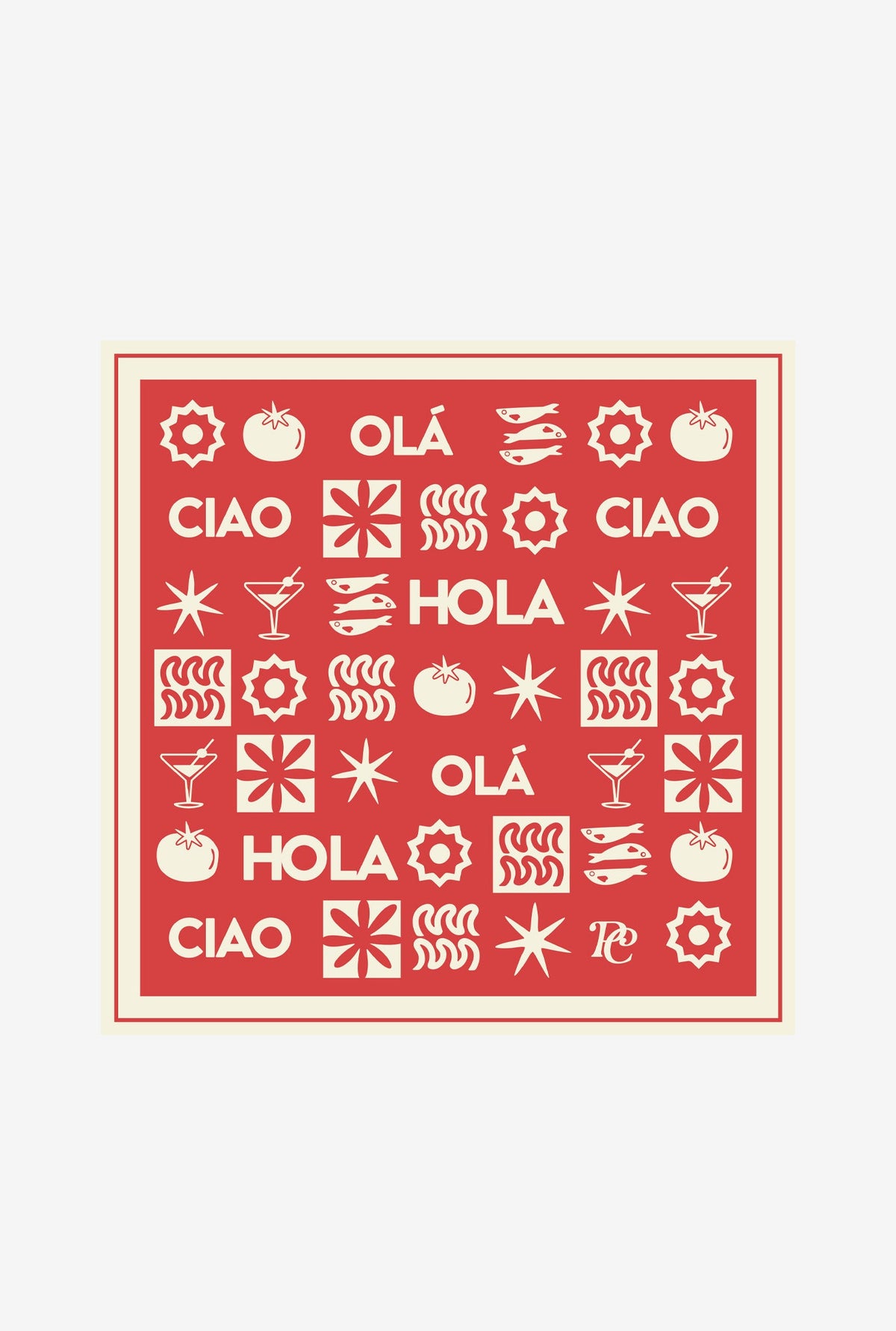 Euro Summer Scarf - Red