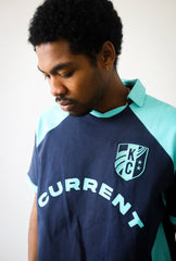 Kansas City Current Color Block Polo - Storm / Teal
