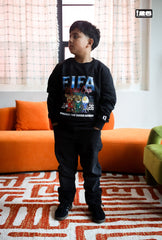 FIFA World Cup 2026â¢ Mascots Kids Crewneck - Black