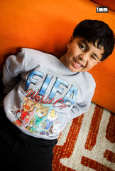 FIFA World Cup 2026â¢ Mascots Kids Crewneck - Grey