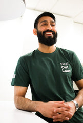 Kids Help Phone Feel Out Loud T-Shirt - Forest Green