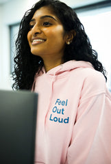 Kids Help Phone Feel Out Loud Hoodie - Pink