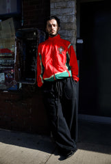 Portugal Windbreaker Jacket - Red / Green