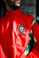 Portugal Windbreaker Jacket - Red / Green