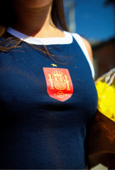 Spain Women's Cropped Tank - Navy