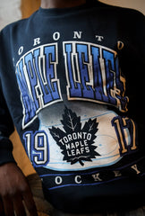 Toronto Maple Leafs Womens Oversized Crewneck - Black