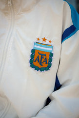 Argentina Windbreaker Jacket - White / Blue