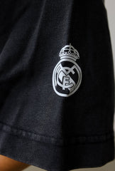 Real Madrid Graffiti Heavyweight Garment Dyed T-Shirt - Black