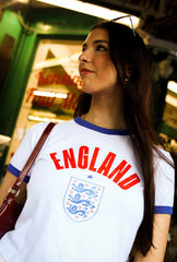 FIFA World Cup 2026â¢ England Cropped Ringer T-Shirt - White