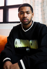 Columbus Crew V-Neck Heavyweight Crewneck - Black