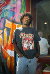 San Francisco 49ers Vintage Heavyweight Garment Dyed T-Shirt - Black