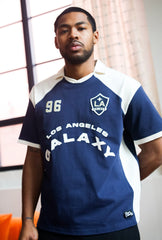 Los Angeles Galaxy Colour Block Polo - Navy / Ivory