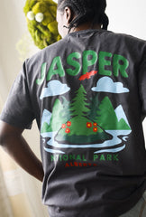 Jasper National Park Heavyweight Garment Dyed T-Shirt - Black