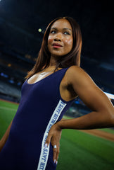 Toronto Blue Jays x Hazel Mae Women's Ribbed Tank Dress - Navy