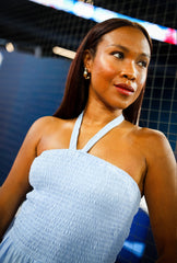 Toronto Blue Jays x Hazel Mae Romper - Baby Blue