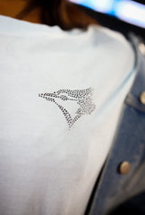 Toronto Blue Jays x Hazel Mae Cropped T-Shirt - Baby Blue