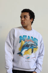 Miami Dolphins Mascot SuperHeavyâ¢ï¸ Crewneck - Ash
