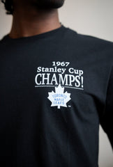 Toronto Maple Leafs Front Page T-Shirt - Black