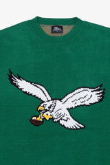 Philadelphia Eagles Retro Oversized Knit Sweater - Kelly Green