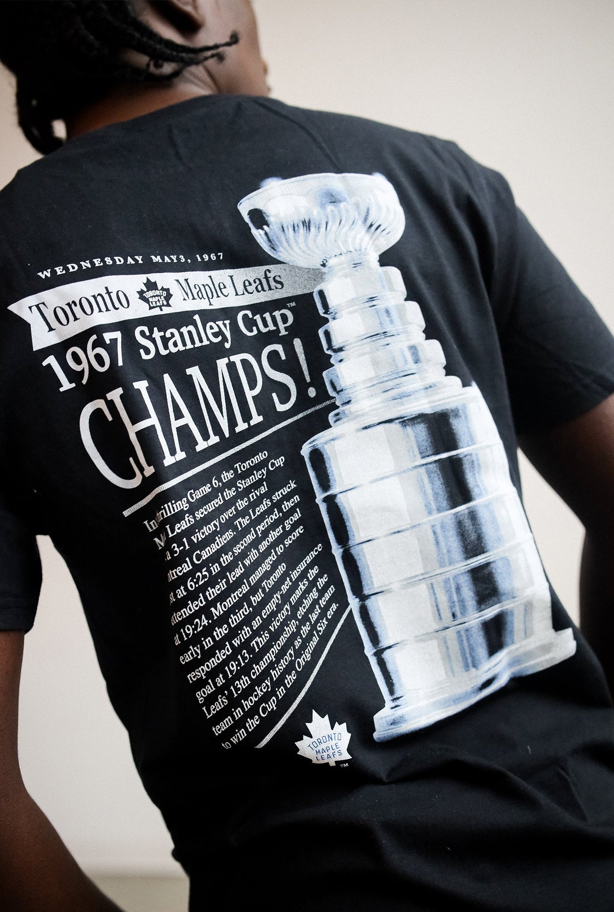 Toronto Maple Leafs Front Page T-Shirt - Black