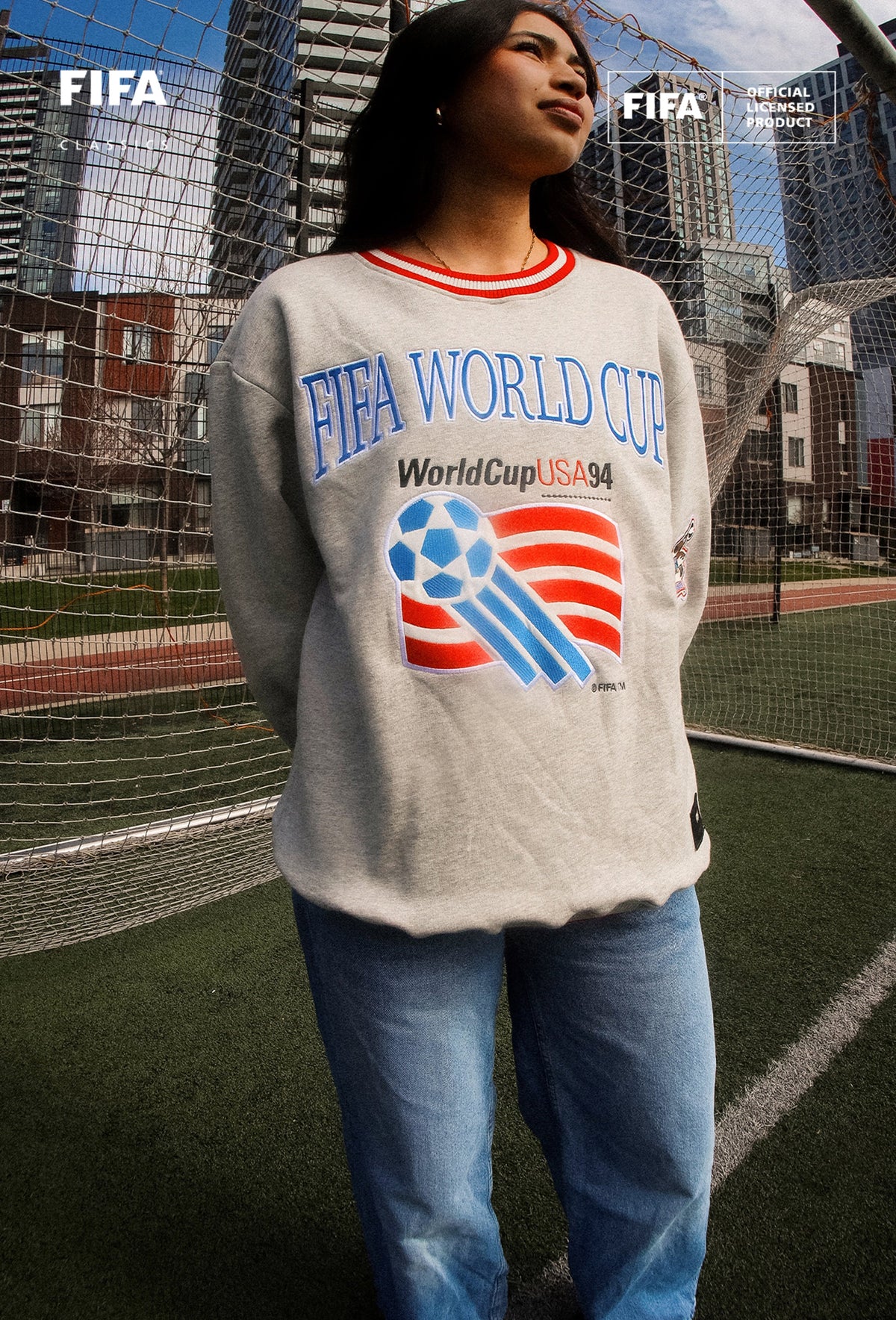 FIFA World Cup 1994â¢ USA Heavyweight Crewneck - Ash