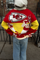 Travis Kelce Oversized Knit Sweater - Red