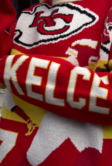 Travis Kelce Oversized Knit Sweater - Red
