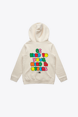 P/C x SmileyWorld Be Kind To Your Mind & Others Youth Heavyweight Hoodie  - Ivory